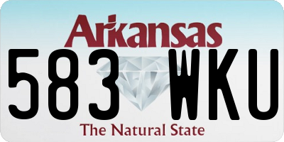 AR license plate 583WKU