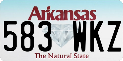 AR license plate 583WKZ