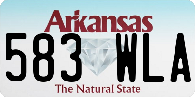 AR license plate 583WLA