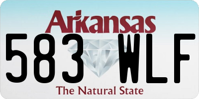 AR license plate 583WLF