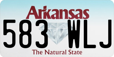 AR license plate 583WLJ