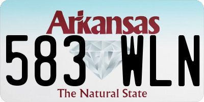 AR license plate 583WLN