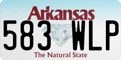 AR license plate 583WLP
