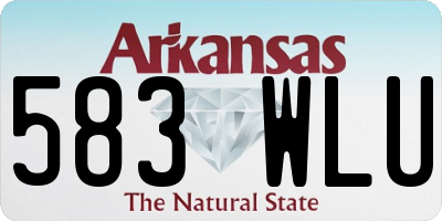 AR license plate 583WLU