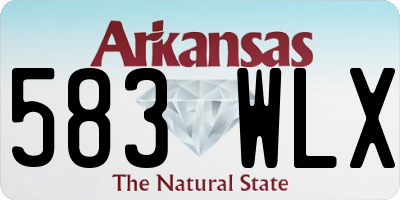 AR license plate 583WLX