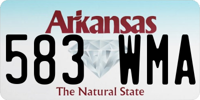AR license plate 583WMA