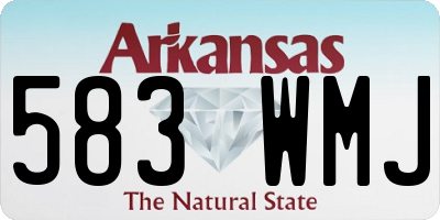 AR license plate 583WMJ