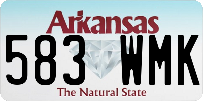 AR license plate 583WMK
