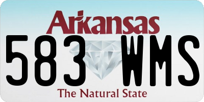 AR license plate 583WMS
