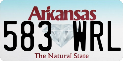 AR license plate 583WRL