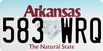 AR license plate 583WRQ