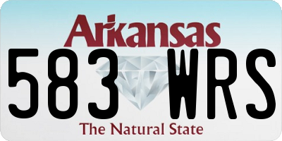 AR license plate 583WRS