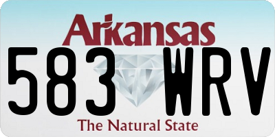 AR license plate 583WRV