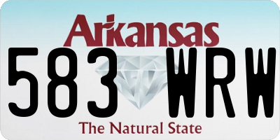 AR license plate 583WRW