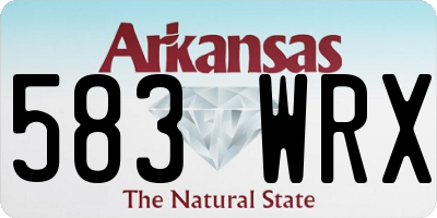 AR license plate 583WRX