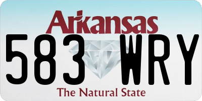 AR license plate 583WRY
