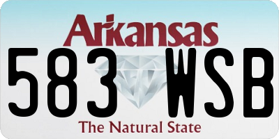 AR license plate 583WSB