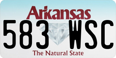 AR license plate 583WSC