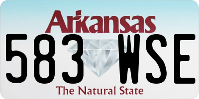 AR license plate 583WSE