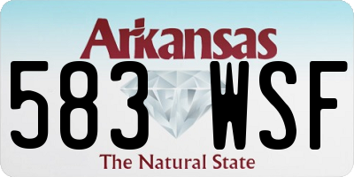 AR license plate 583WSF