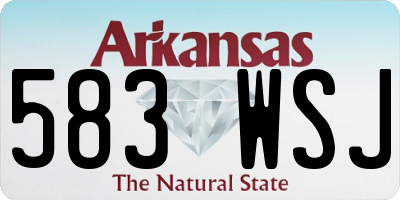 AR license plate 583WSJ