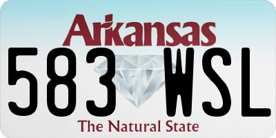AR license plate 583WSL
