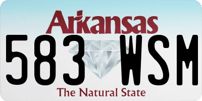AR license plate 583WSM