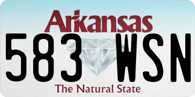 AR license plate 583WSN