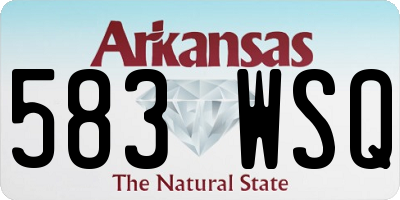 AR license plate 583WSQ