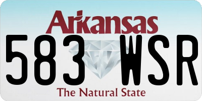AR license plate 583WSR