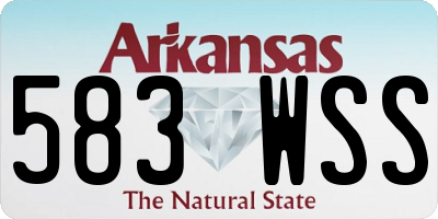 AR license plate 583WSS