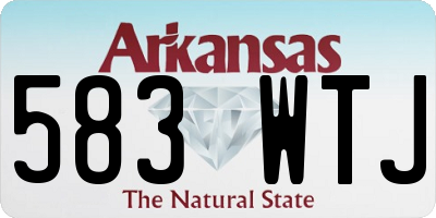 AR license plate 583WTJ