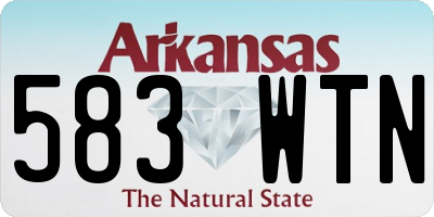 AR license plate 583WTN