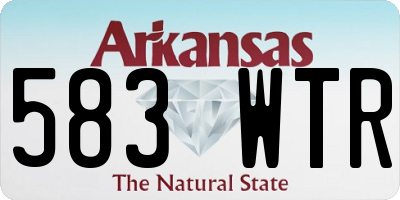 AR license plate 583WTR
