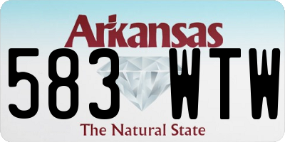 AR license plate 583WTW