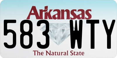 AR license plate 583WTY
