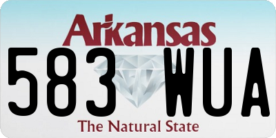 AR license plate 583WUA