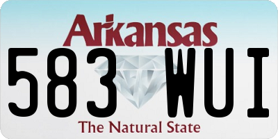 AR license plate 583WUI