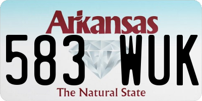 AR license plate 583WUK