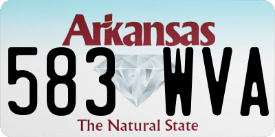 AR license plate 583WVA