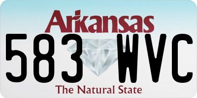 AR license plate 583WVC