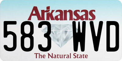 AR license plate 583WVD