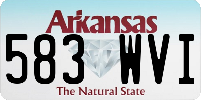 AR license plate 583WVI