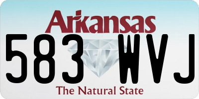 AR license plate 583WVJ