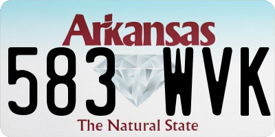 AR license plate 583WVK