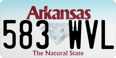 AR license plate 583WVL