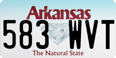 AR license plate 583WVT