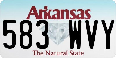 AR license plate 583WVY