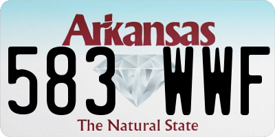 AR license plate 583WWF