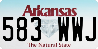 AR license plate 583WWJ